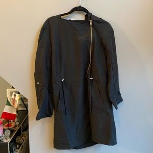 -Divided H&M- Black Long Rain Coat